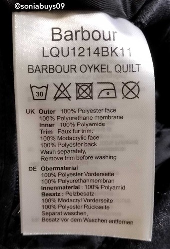 Barbour Women's Oykel Faux Fur Trim Hooded Belted Puffer Coat, Black, US Size 4 - Picture 11 of 14