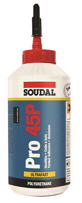 Soudal Holzleim wasserfest Holzleim D4 Pro 45P PU Leim rapid PU Klebstoff 750 ML