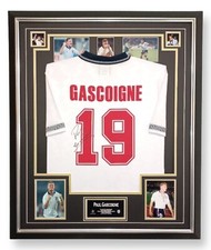 WORLD CUP Paul Gascoigne of England Signed Shirt Autograph Jersey Italia 90