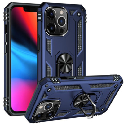 Shockproof Armor Ring Kickstand Case For iPhone 14 13 12 11 Pro Max XR 7 8 Plus
