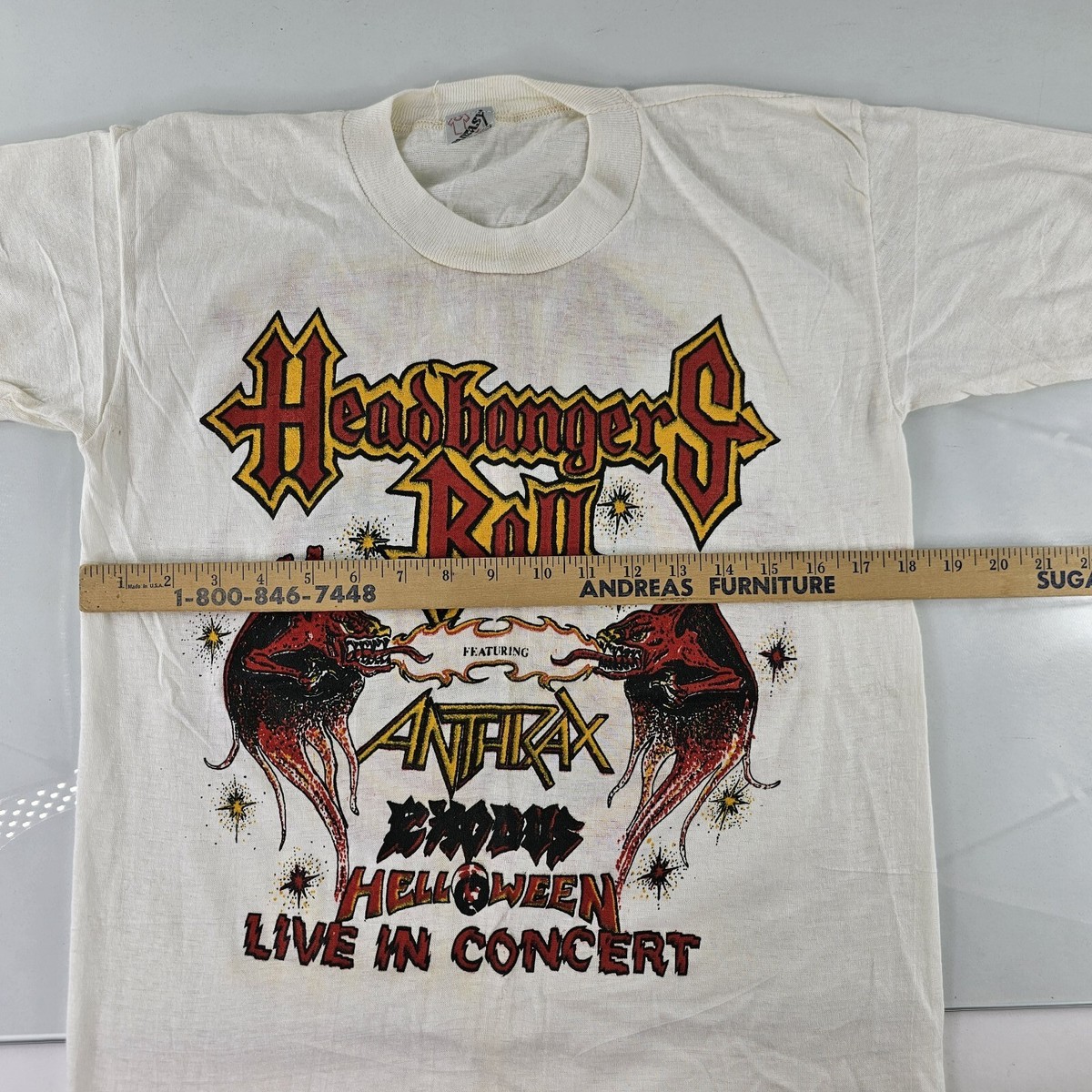Vintage HEADBANGERS BALL Shirt Adult XL Bootleg Anthrax Exodus