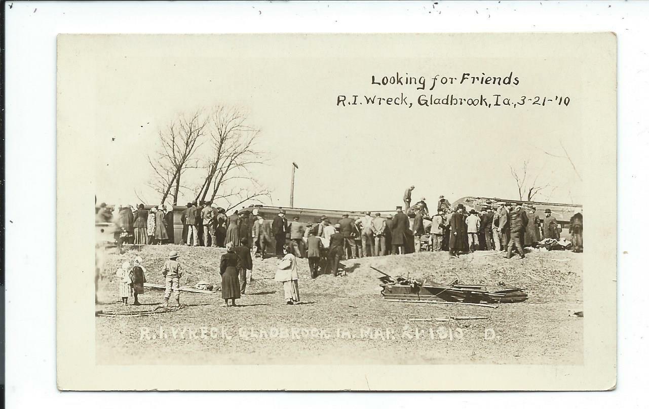 Real Photo Postcard Post Card Gladbrook Iowa Ia Railroad Wreck eBay