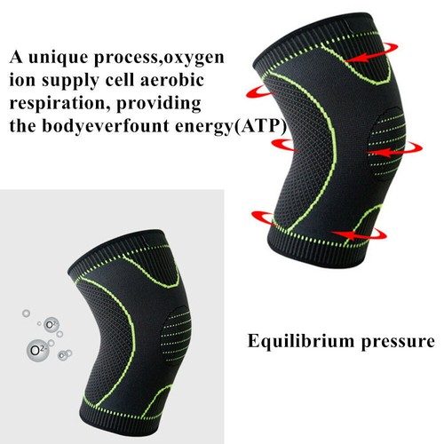 Knee Sleeve Compression Brace Support For Sport Gym Joint Pain Arthritis Relief - Picture 4 of 8