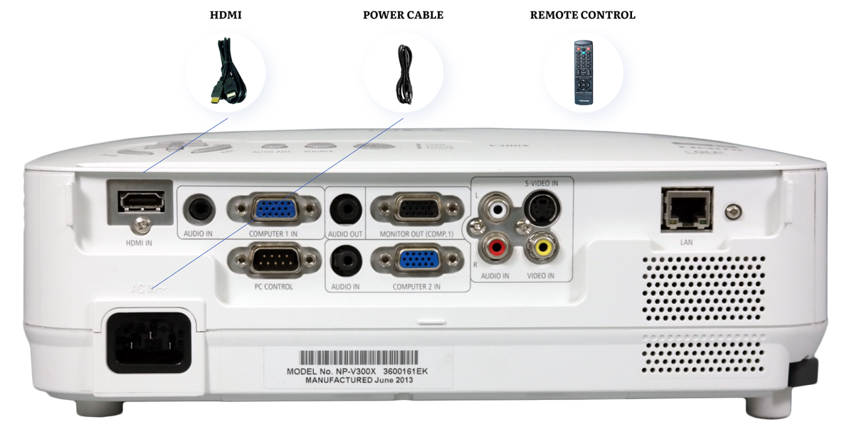 NEC NP-V300X DLP Projector Conference Room 3000 Lumens PC 3D Ready