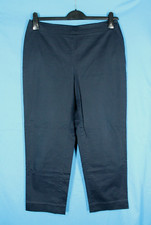 TALBOTS Navy Blue TWILL Flat Front CLASSIC SIDE ZIP Straight Leg CASUAL PANTS 10