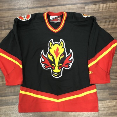 Calgary Flames NHL Hockey Jersey Vintage Black Alternate ...