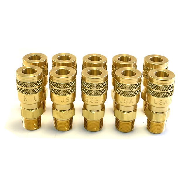 10 Foster Quick Connect 3/8" Male NPT Air Hose Coupler M Style eBay