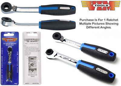 VIM Tools HBR4 Close Quarters Bit Ratchet Tool 4.1'' 1/4'' New Free Shipping USA