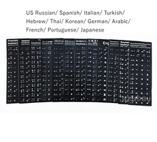 5/lot Laptop Keyboard Keycap Sticker US RU SP IT TR HB TH KR GR DE AR FR PO JP