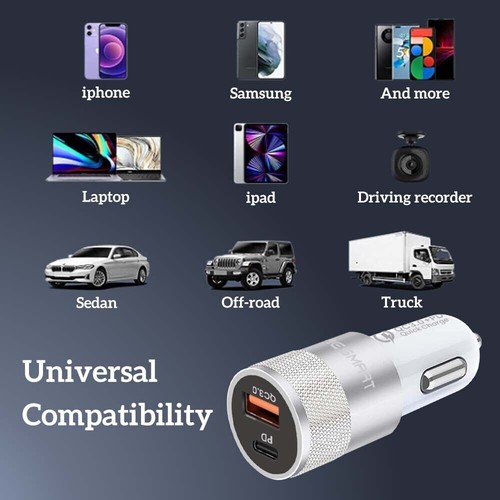 Fast PD+QC3.0 Wall Car Charger Type C Cable Cord For Samsung Galaxy A55 A54 A14 - Picture 8 of 35