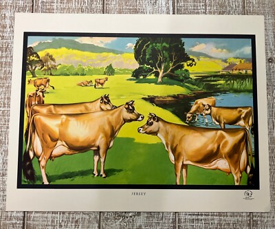 Vintage California Dairy Products for Life Art Print Jersey Cow