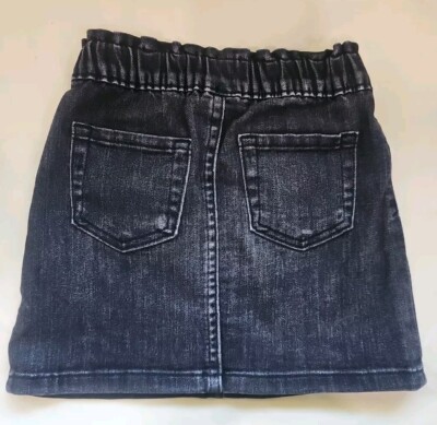 Cat Jack Skirt Toddler Girls 3T Black Stone Wash Denim Super