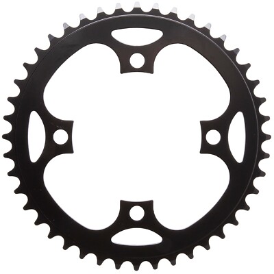 46T Flachstahl Kettenblatt - 104 BCD - schwarz - Ebike - 9-12 fach - 3/32'' 11/128''