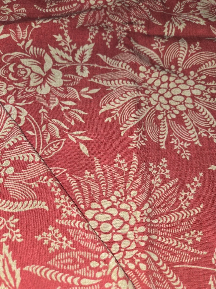 Restoration Hardware Red Floral Euro Shams Pair - Image 2 of 4