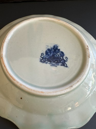 Vintage Victoria Ware Ironstone Cobalt Flow Blue Plate Scalloped 10” Village - Picture 18 of 21