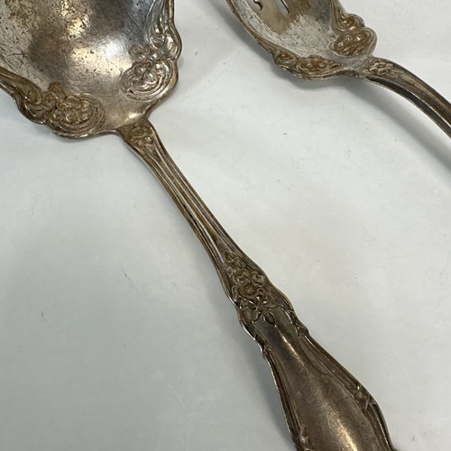 Vintage WM ROGERS & SON AA Silber Teller ARBUTUS Servierlöffel & Gabel Lot - Bild 7 von 16