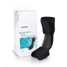 McKesson Black Dorsal Night Splint Small Medium Hook and Loop for the Foot