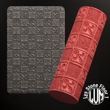 Rouleau de Texture roller Dalles de pierre avec Lys Modélisme Warhammer LVM