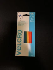 NEW VELCRO 90438 PACK (5) 1/2" X 8" MULTI COLORED STRAPS FASTENER HOLDER 5541107