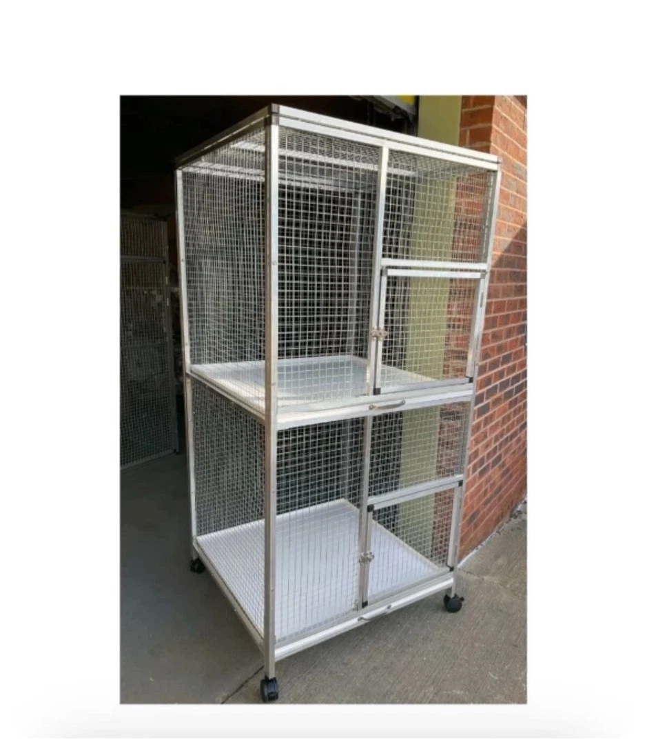 Parrot-Supplies Aluminium Parrot Double Breeding Cage Parrot Cage