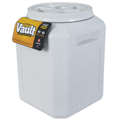 Gamma2 Vittles Vault Outback Airtight Pet Food Storage Container for Dogs, Gray,