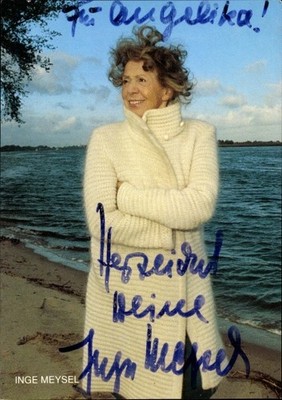 Ak Schauspielerin Inge Meysel, Autogramm, Portrait - 3943989