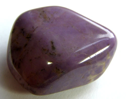 LOVELY PURPLE JADE TUMBLESTONE  19.57 gms  3.3 x 2.6 cms