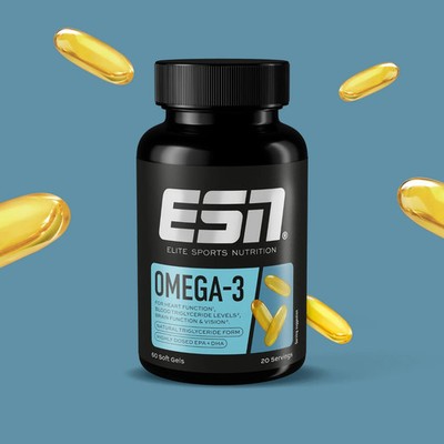 ESN Super Omega-3 Premium 60 Kapseln Fischöl Hochdosiertes EPA & DHA