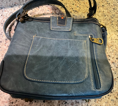 NWT MONTANA WEST CARRY CONCEALED PURSE HANDBAG BLUE LARGE JEWELED - Picture 8 of 13