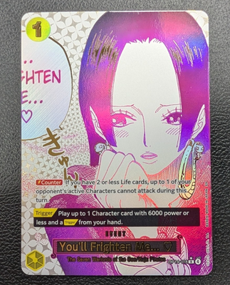 You'll Frighten Me OP14-118 Boa Hancock Event Manga One Piece Card