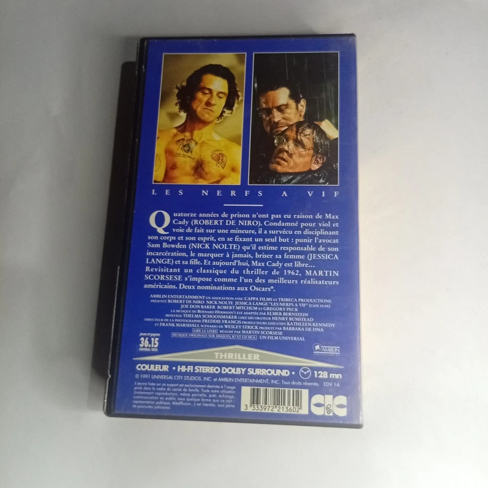 Horror Movie VHS Big Box Cape Fear Classic Cult Robert De Niro Nick Nolte 1990s - Image 2 of 4