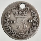 1861 Victoria Threepence — photo from another recent sale