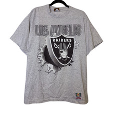 Vintage 90s NFL Nutmeg Los Angeles Raiders Breakthrough Football Shirt Sz Large