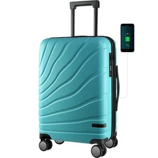 Carry On Luggage with Spinner Wheels & TSA Lock, Expandable Fashionable Hard ...