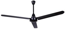 60" Black Weatherproof Industrial Ceiling Fan High-Performance DC Motor ---