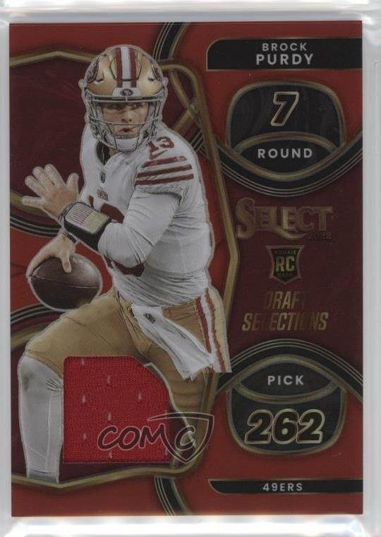 2022 Panini Select Draft Selections Memorabilia Red Prizm Brock Purdy 1n7b