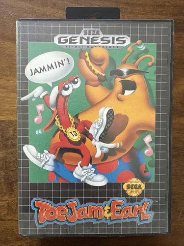 RARO videogioco vintage ToeJam & Earl Sega Genesis completo - Foto 1 di 11