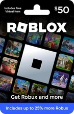 Roblox $50 Physical Gift Card [Includes Free Virtual Item] [Redeem Worldwide] 