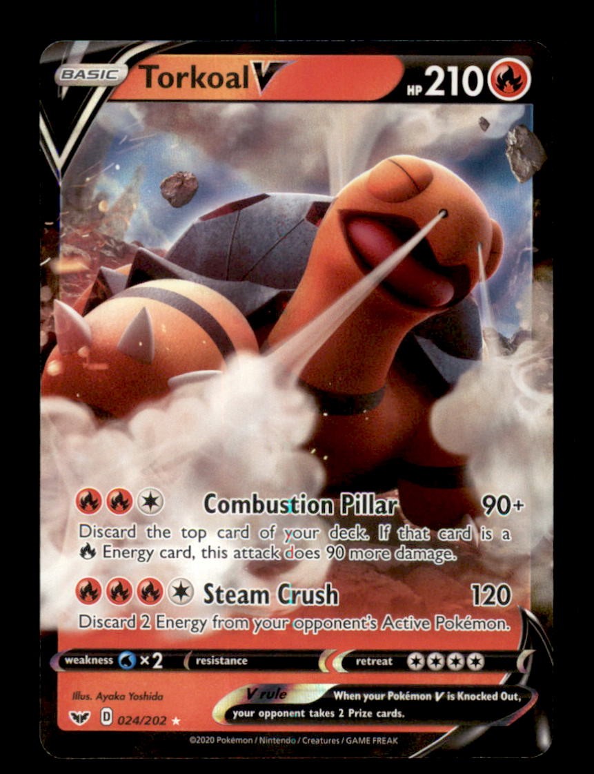 TORKOAL V 024/202 - HOLO V RARE - SWORD & SHIELD - NM/M