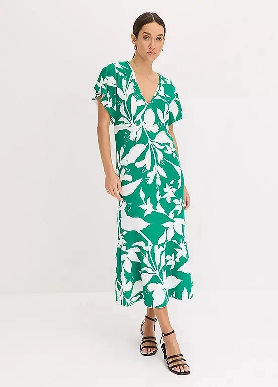 Robe évasée décontractée d'été à bretelles à imprimé floral et col en V pour femme avec robe à