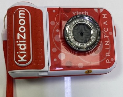 V TECH DIGITALKAMERA druckbar und Spiele KIDDIZOOM funktionstüchtig ROT
