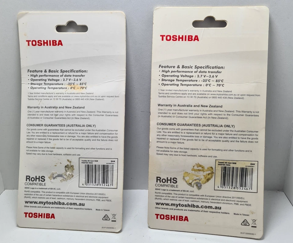 2 X TOSHIBA 16 GB SDHC-I CARD PA5310A-1DAG 80 MB/S - Image 2 of 4