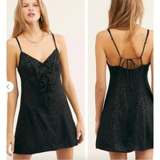 Free People Sleep Bow-dacious Slip mini dress size S