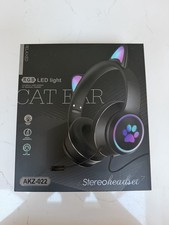 Cat EAR Headphones Wired LED Gaming Headset for Adults and Teens Black