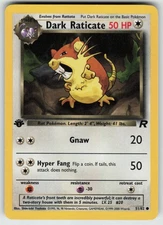 Pokemon Dark Raticate Common 1st Edition Team Rocket 51/82 NM