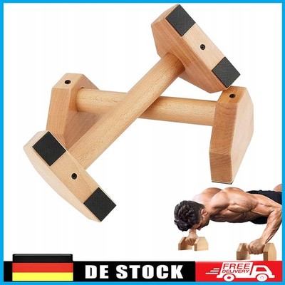Liegestützgriffe Holz, Parallettes, Körpergewichtstraining, Push-Up-Bars 150kg
