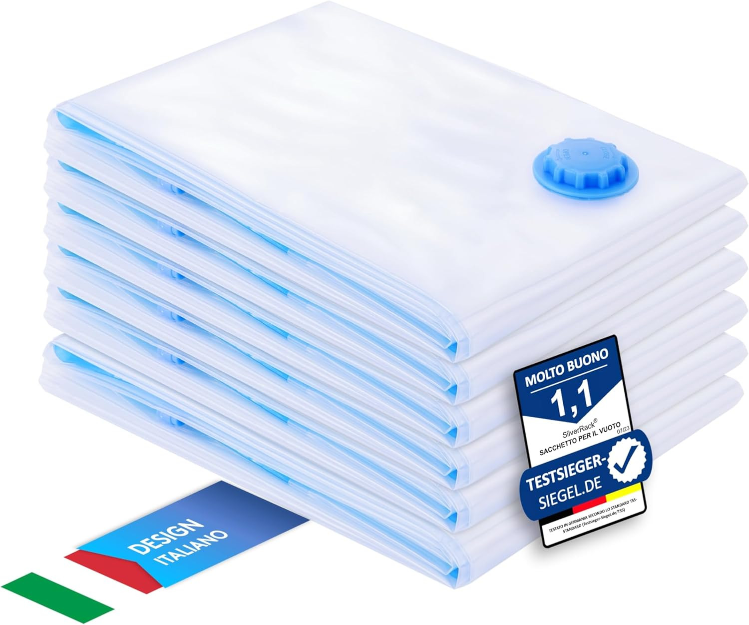 Set 6 Buste Sottovuoto Vestiti 80x100 cm - Protezione XXL Salvaspazio