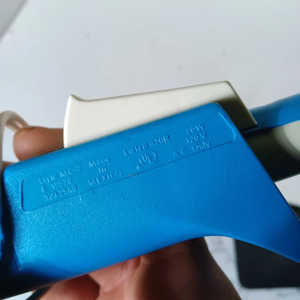 Винтажный утюг для завивки Sears Mist стиль Mc-2 белый и синий работает проверено  - Изображение 3 из 4