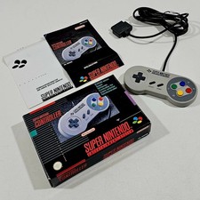 Super Nintendo ORIGINAL CONTROLLER SNSP-005 gray CIB Joypad Joystick Game Pad