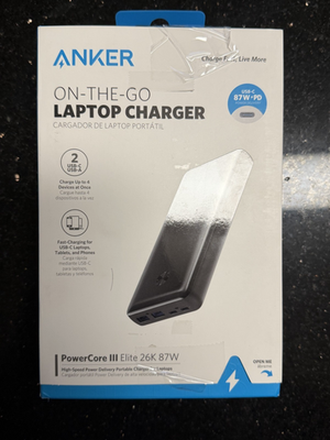 ANKER PowerCore Ⅲ Elite 25600 60W A1290 Anker A1290 PowerCore III Elite 25600 60W Portable Charger for